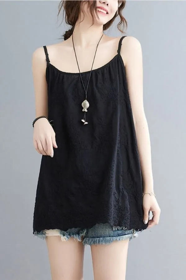Halter Collar Cotton Tank Top