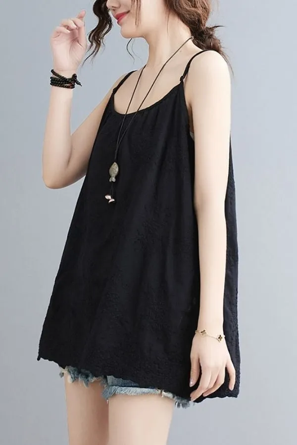 Halter Collar Cotton Tank Top