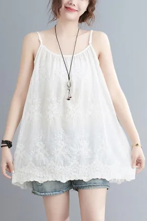 Halter Collar Cotton Tank Top