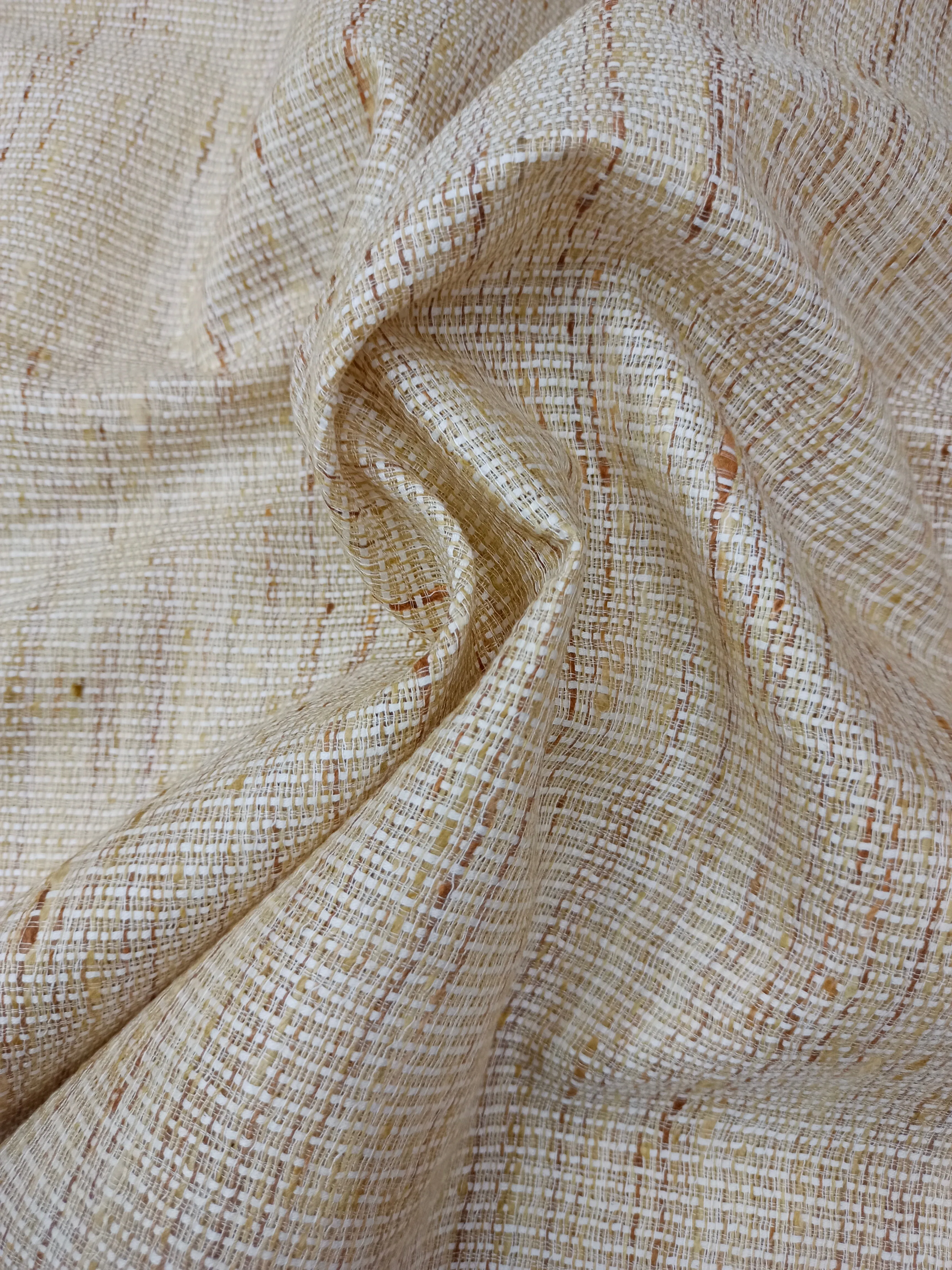 Handwoven Silk Fabric - Made from waste of silk fabric.