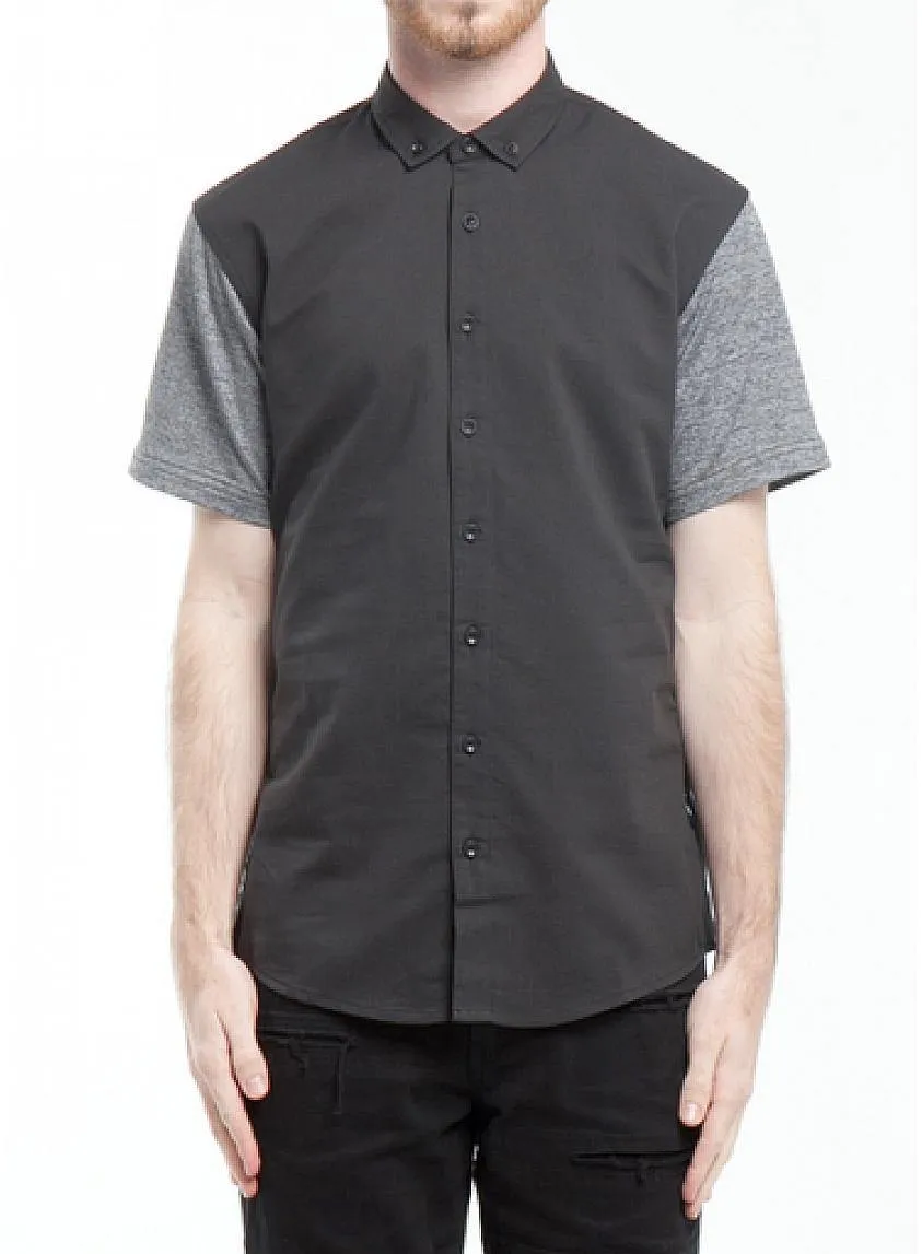 Hans Short Sleeve Buttondown Shirt Black