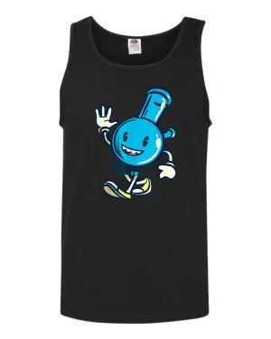 Happy cartoon smoke pipe tank tops