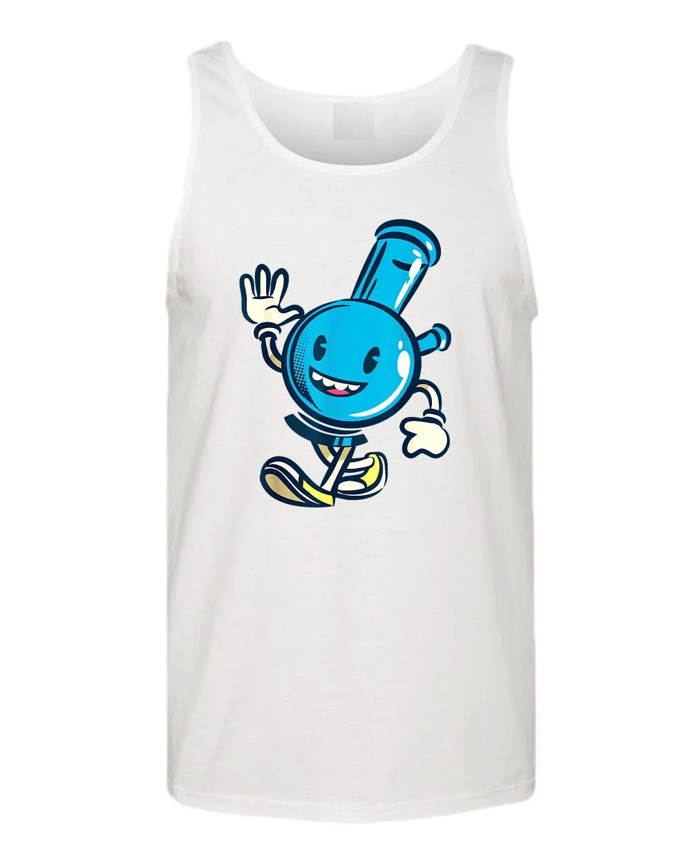 Happy cartoon smoke pipe tank tops