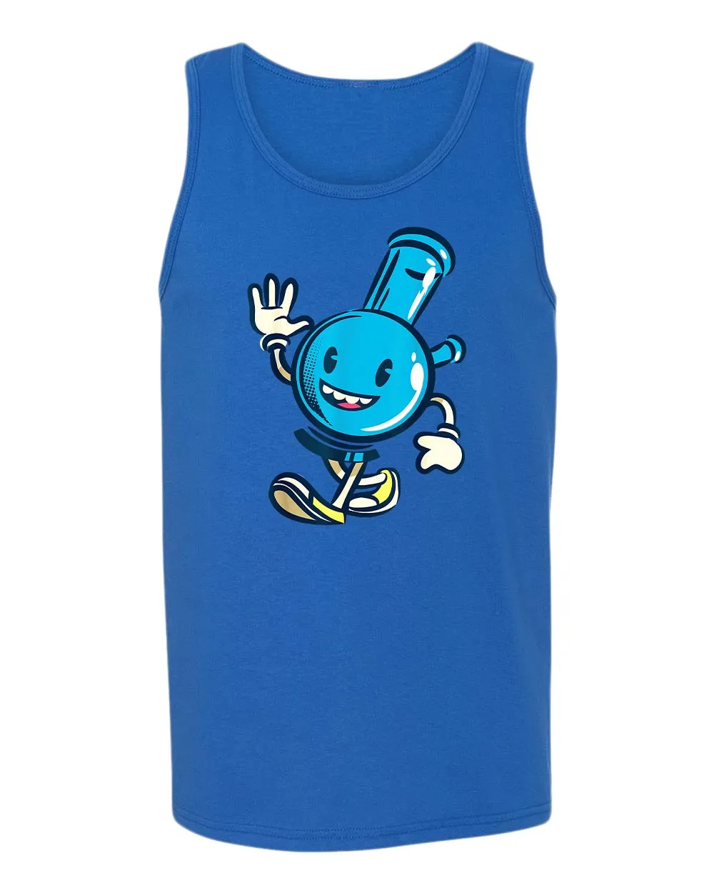 Happy cartoon smoke pipe tank tops