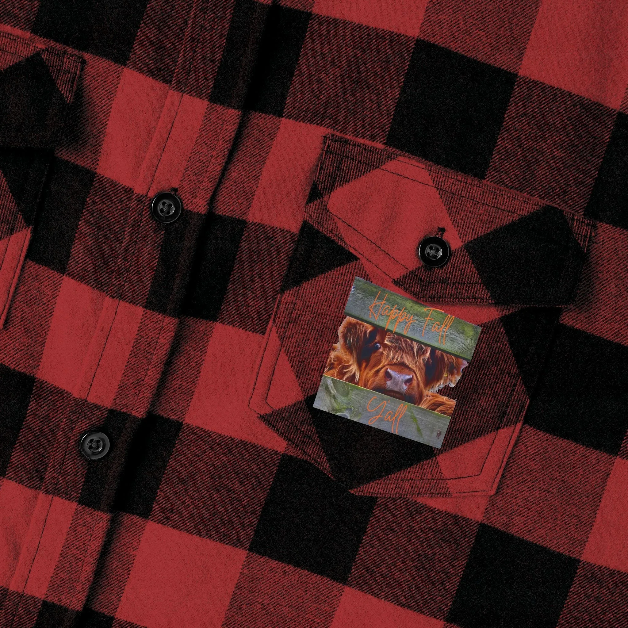 Happy Fall Y'all Unisex Flannel Shirt