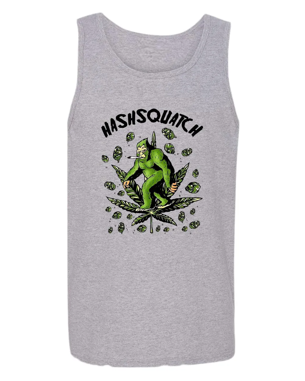 Hashquatch leaf tank tops
