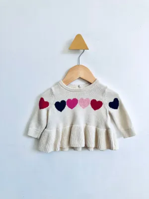 Heart Sweater // 0-3M
