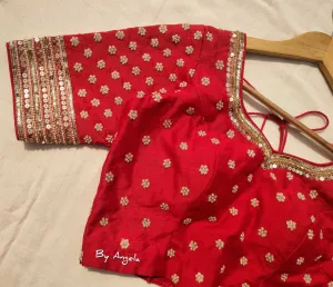 Heavy Buta Bridal Blouse - Red