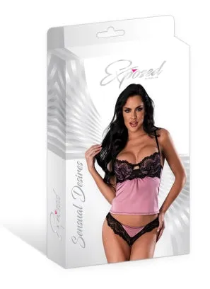 Hella Raw Sensual Desires Cami & Cheeky Panty Mauve L/xl