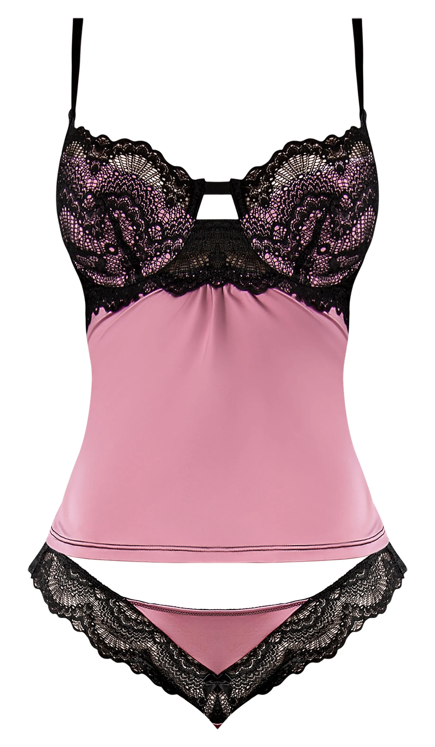 Hella Raw Sensual Desires Cami & Cheeky Panty Mauve L/xl