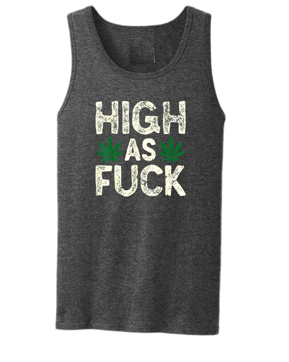 High as f**k tank tops