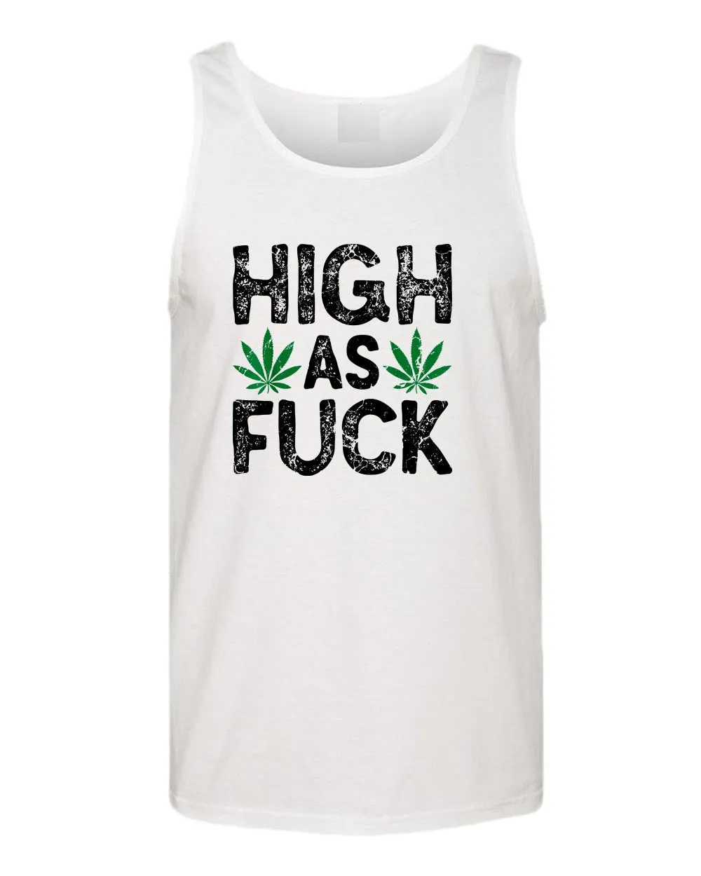 High as f**k tank tops