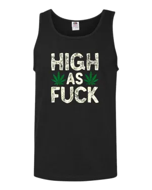 High as f**k tank tops