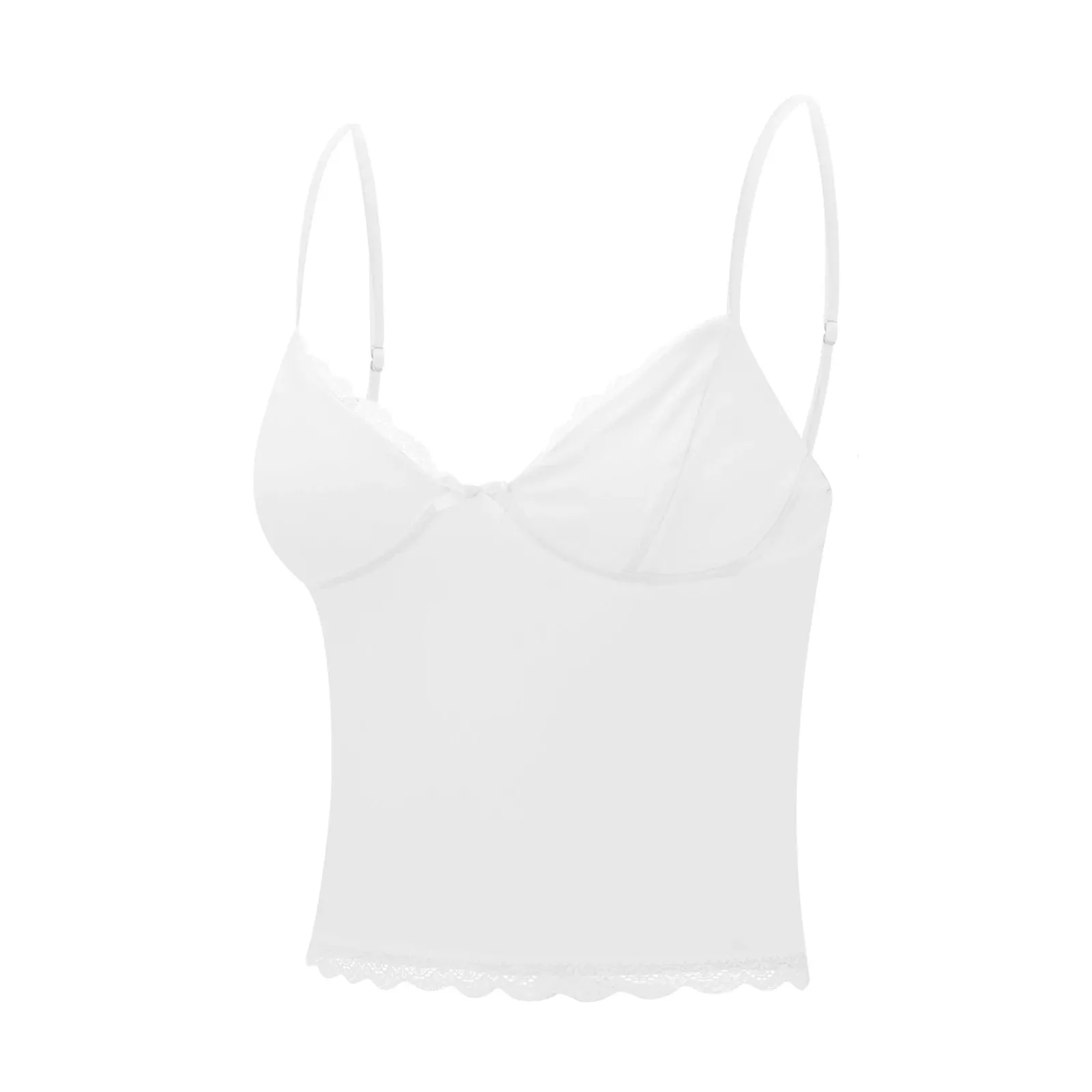 High Street Grunge Crop Top Women Spaghetti Strap Camisoles Lace Trim Sleeveless Backless Tank Tops Summer Vests Tops Streetwear