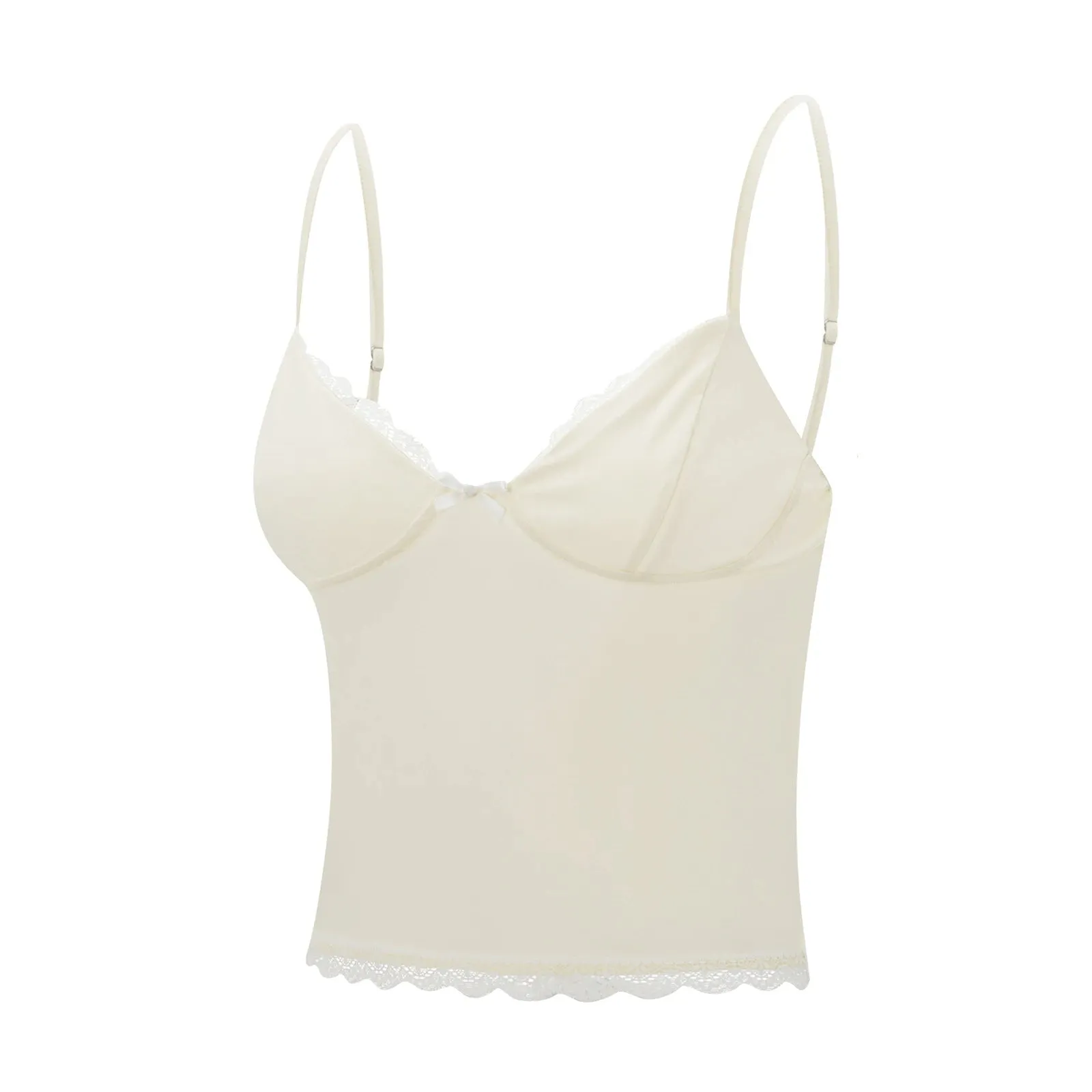 High Street Grunge Crop Top Women Spaghetti Strap Camisoles Lace Trim Sleeveless Backless Tank Tops Summer Vests Tops Streetwear