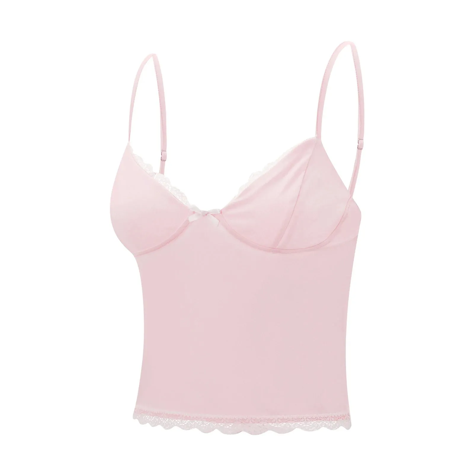High Street Grunge Crop Top Women Spaghetti Strap Camisoles Lace Trim Sleeveless Backless Tank Tops Summer Vests Tops Streetwear