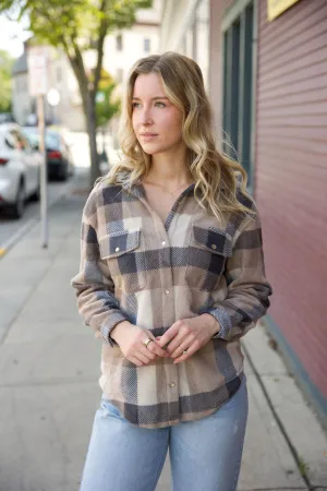 Hiker Two Tone Fleece Jacket- Sea Salt