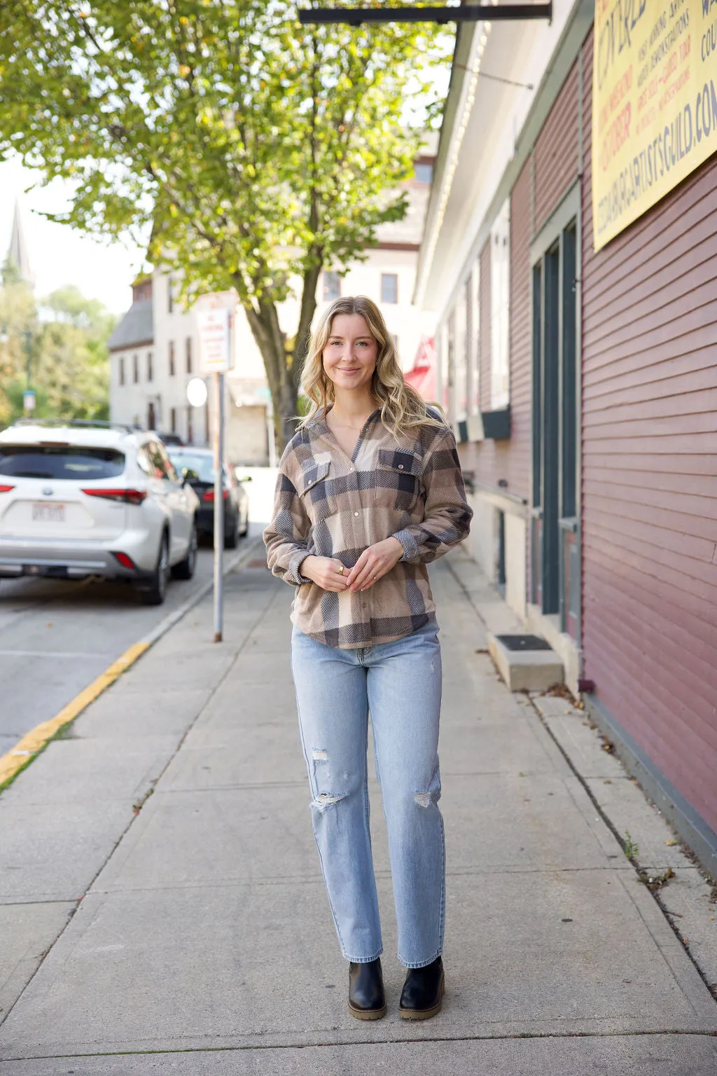 Hiker Two Tone Fleece Jacket- Sea Salt