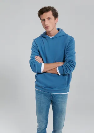 Hooded Blue Basic Sweatshirt