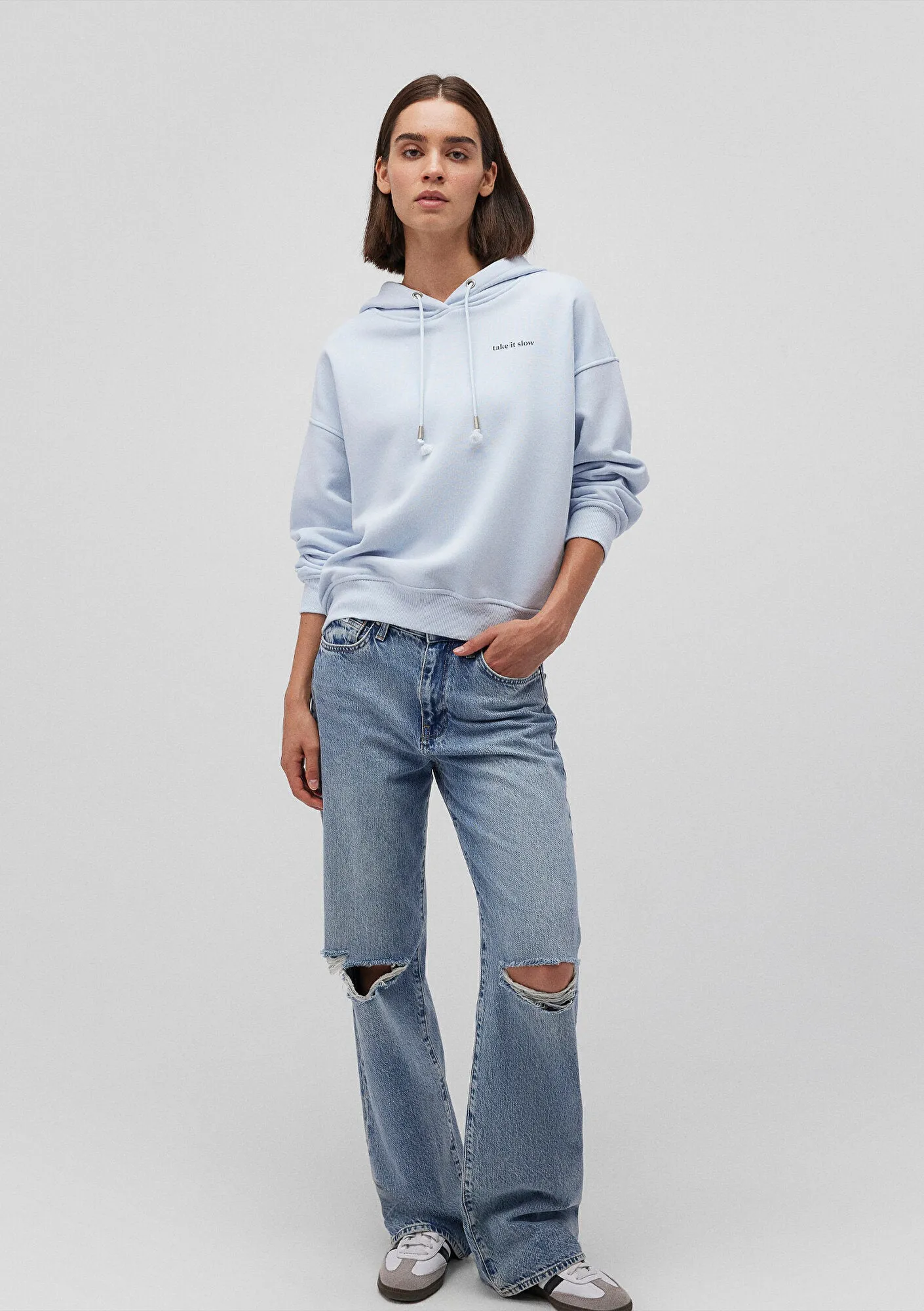 Hooded Blue Sweatshirt