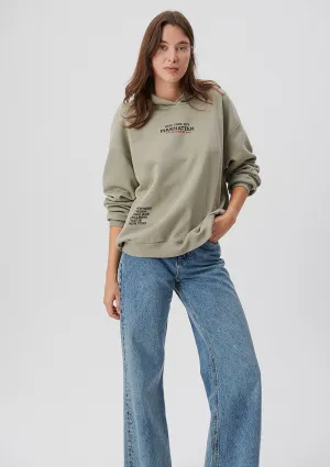 Hooded Green Sweatshirt