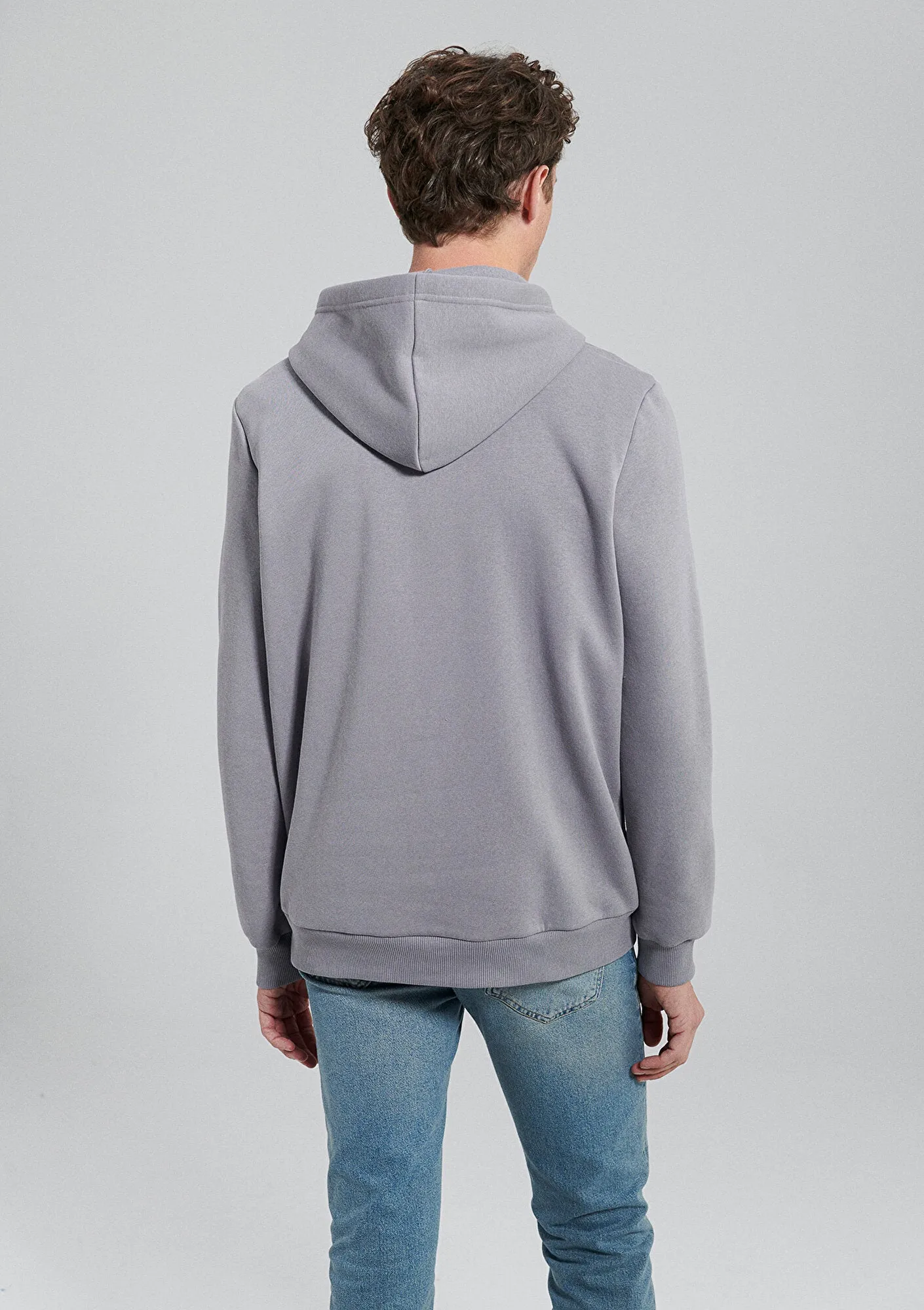 Hooded Grey Basic Sweatshirt