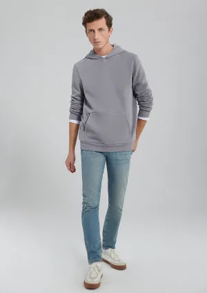 Hooded Grey Basic Sweatshirt