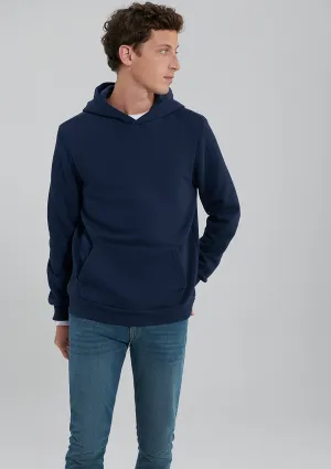 Hooded Navy Basic Sweatshirt
