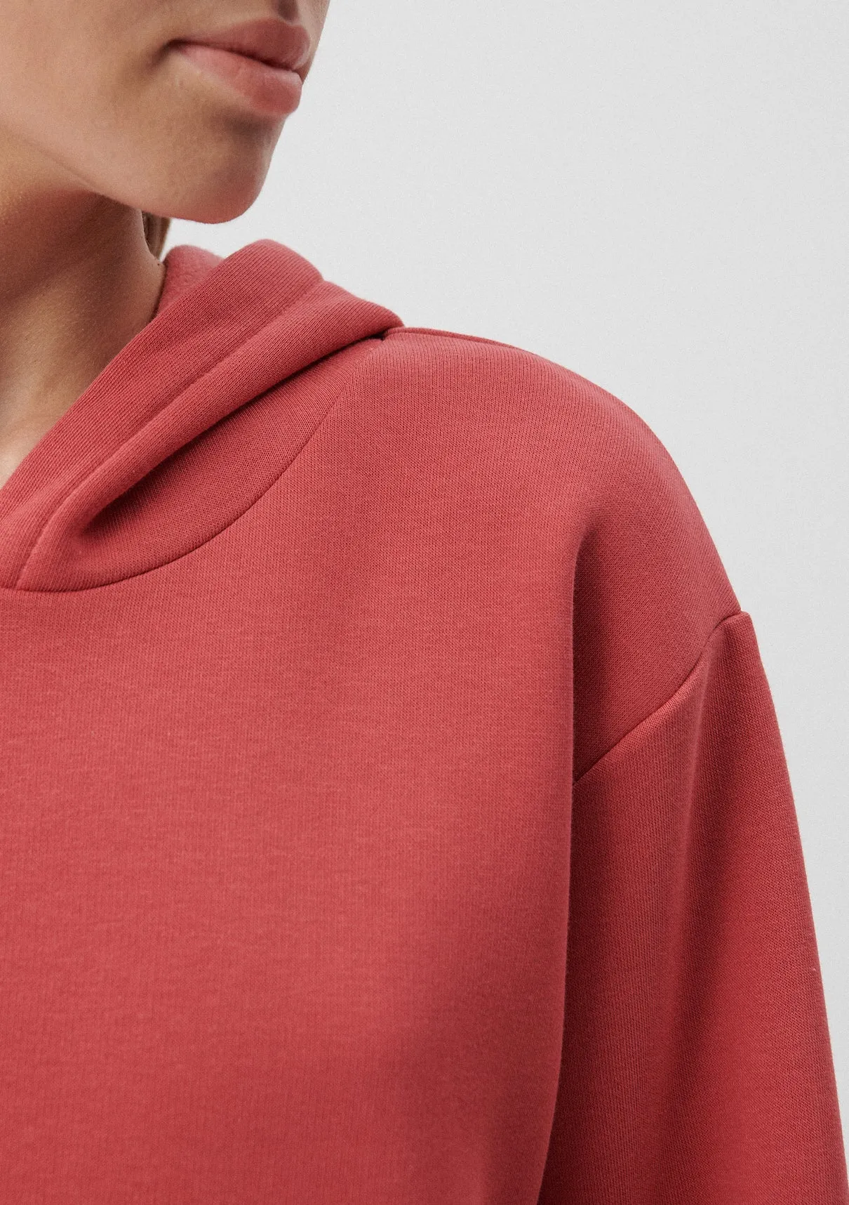 Hooded Pink Basic Sweatshirt