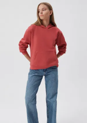 Hooded Pink Basic Sweatshirt