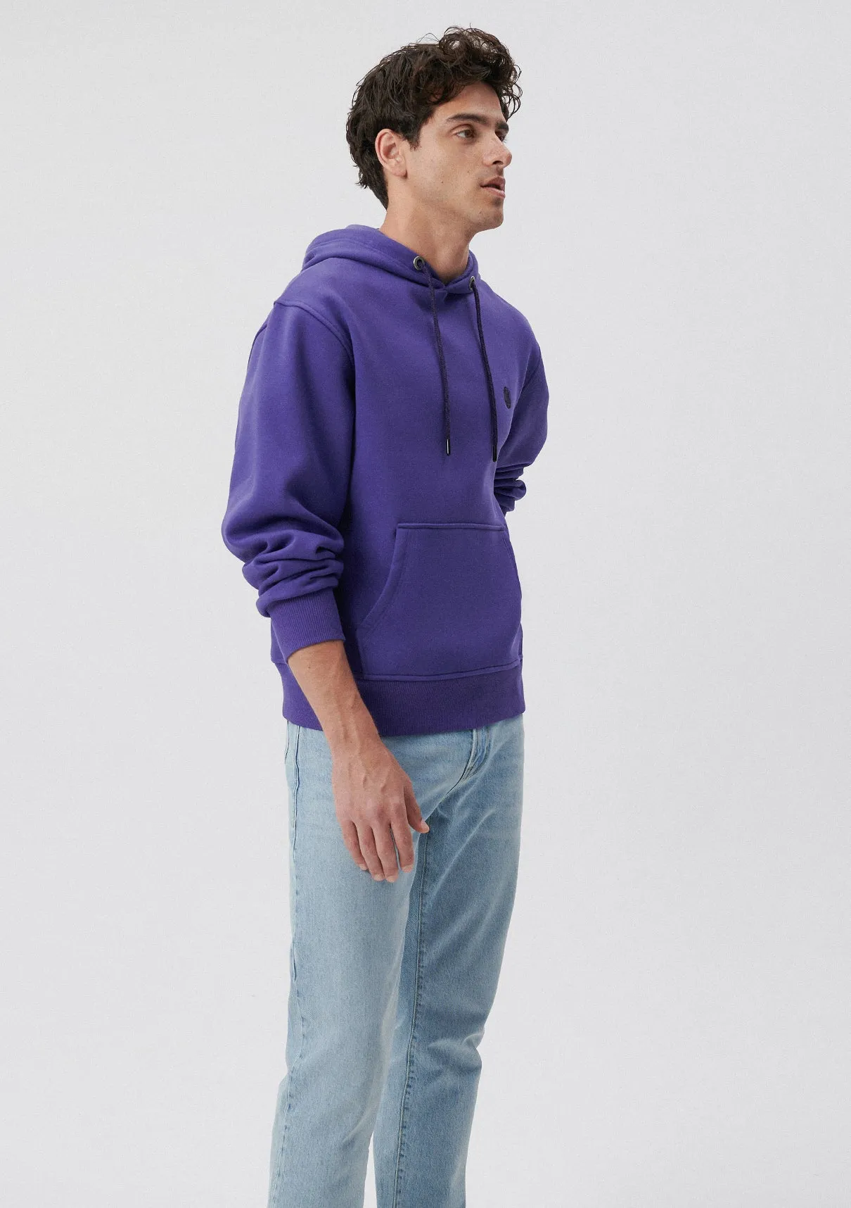 Hooded Purple Basic Sweatshirt