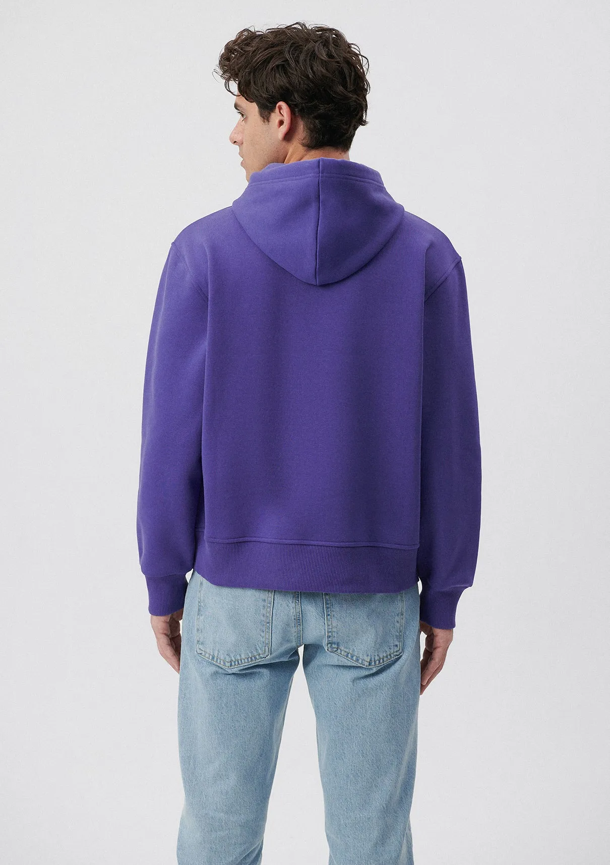 Hooded Purple Basic Sweatshirt