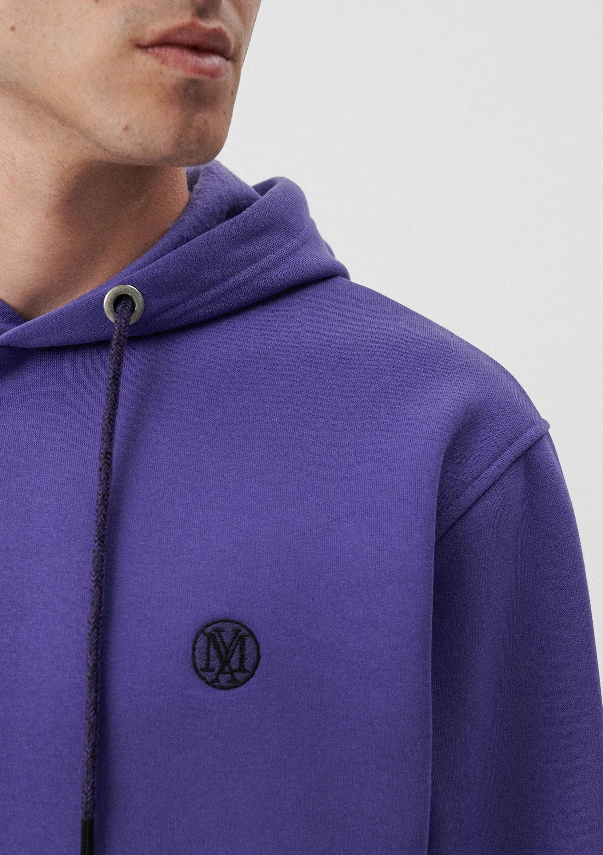 Hooded Purple Basic Sweatshirt