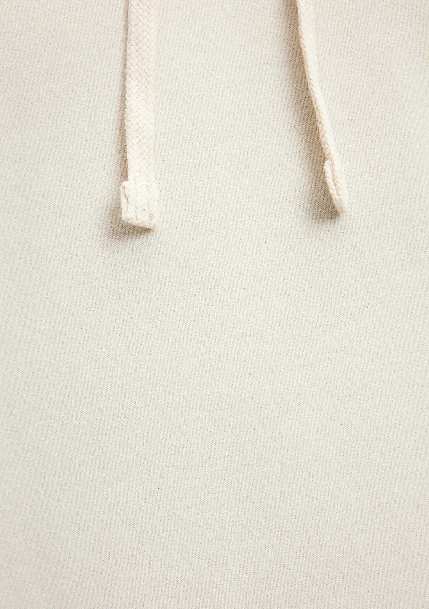 Hooded White Basic Sweatshirt