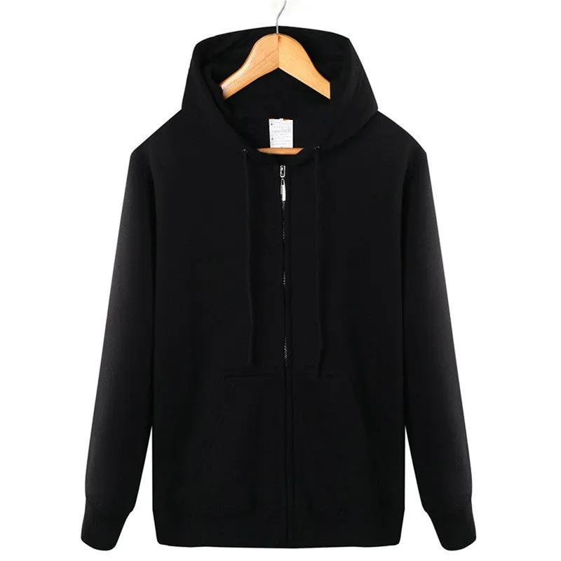 Hoodie Pure color Sweatshirts Zipper hoodies men's role models women's role models wear their own personality Pure color hoodies