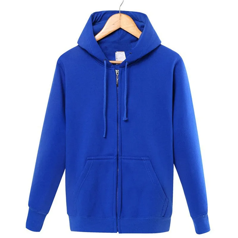 Hoodie Pure color Sweatshirts Zipper hoodies men's role models women's role models wear their own personality Pure color hoodies