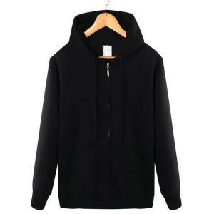 Hoodie Pure color Sweatshirts Zipper hoodies men's role models women's role models wear their own personality Pure color hoodies