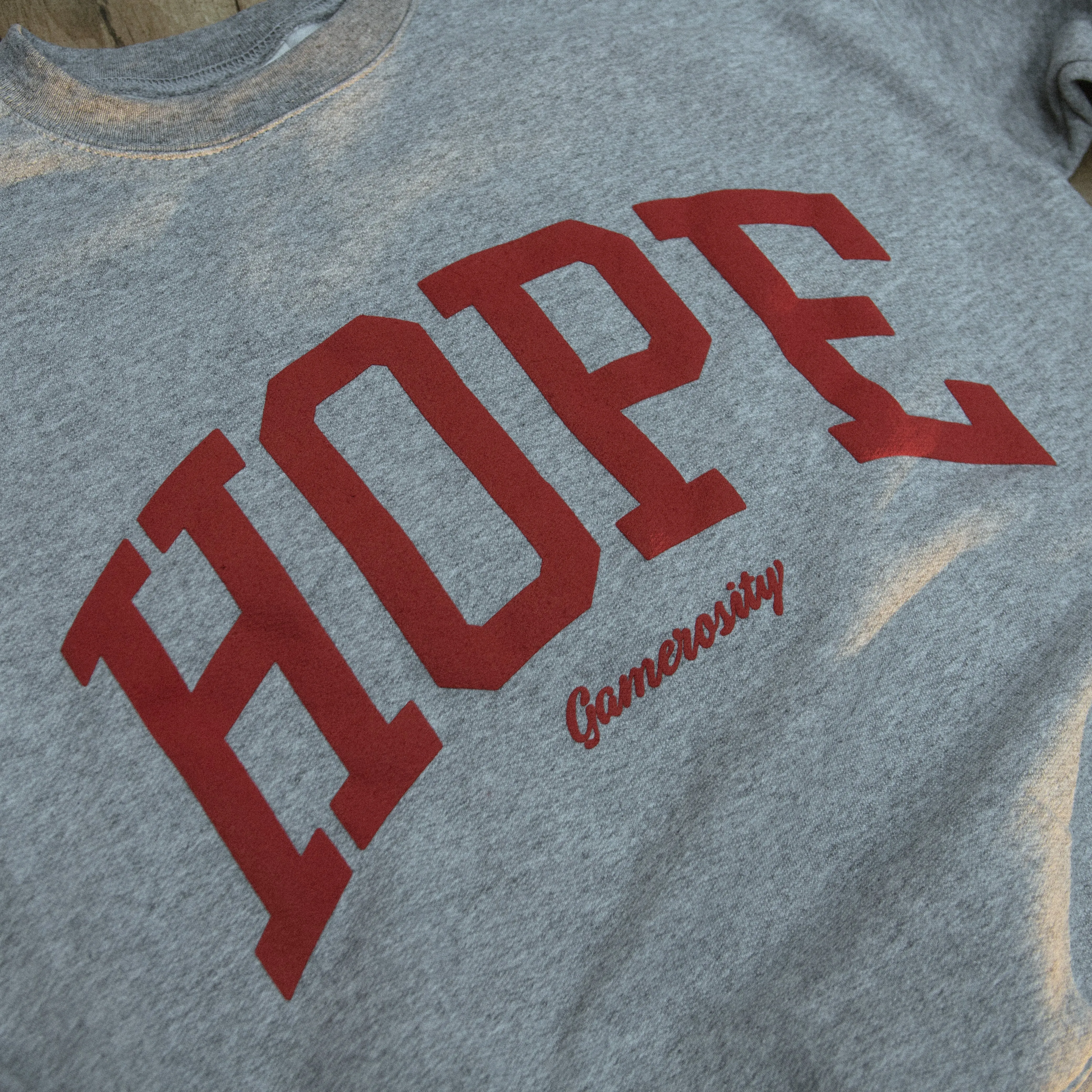 Hope Grey Youth Crewneck Sweatshirts