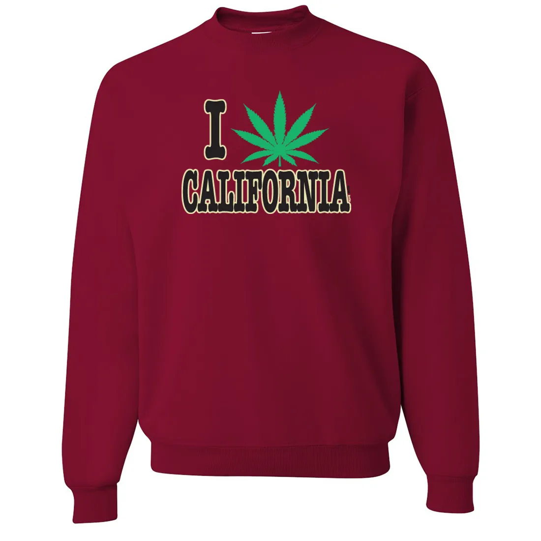 I Love Pot California Crewneck Sweatshirt