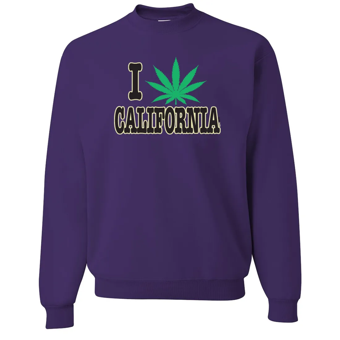 I Love Pot California Crewneck Sweatshirt