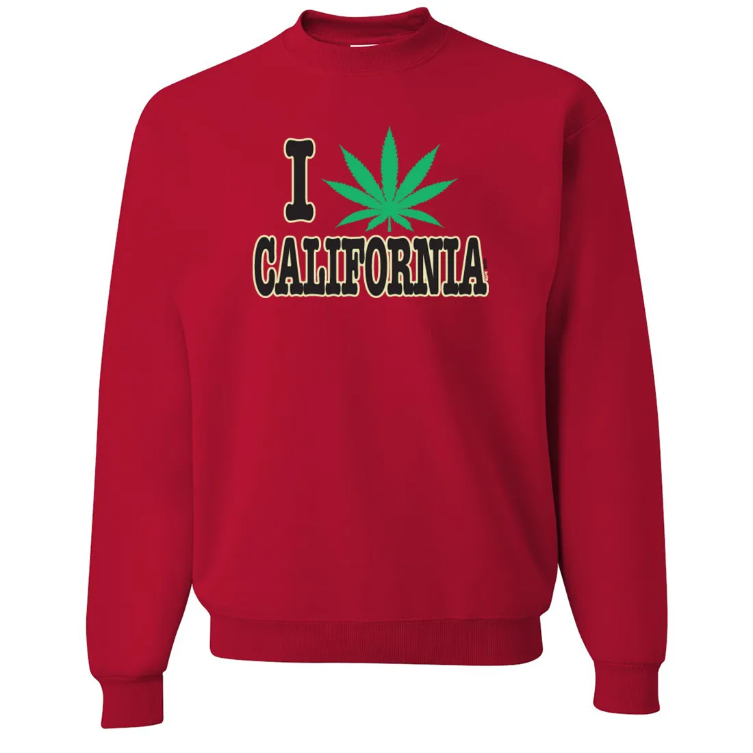 I Love Pot California Crewneck Sweatshirt