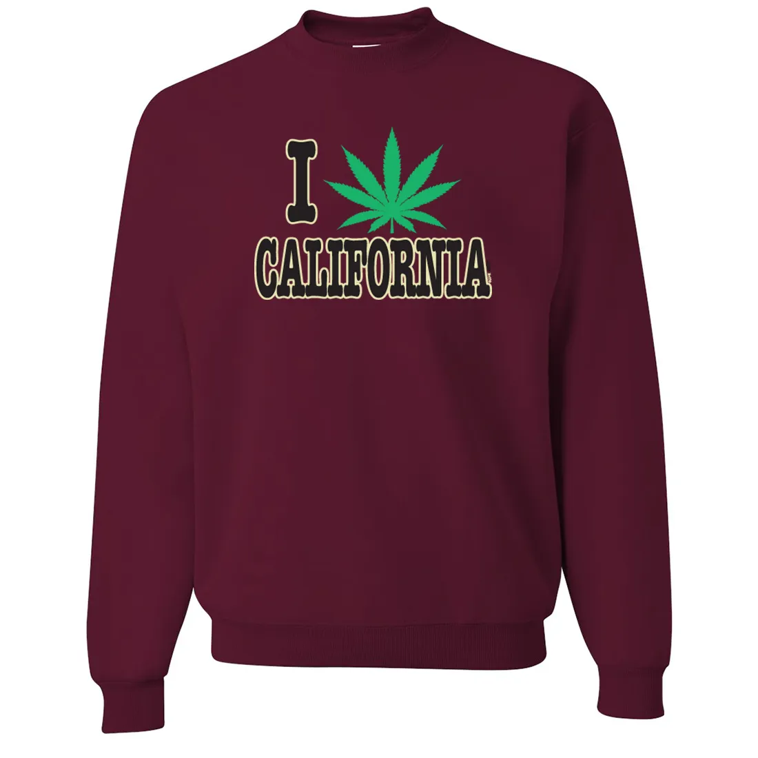 I Love Pot California Crewneck Sweatshirt