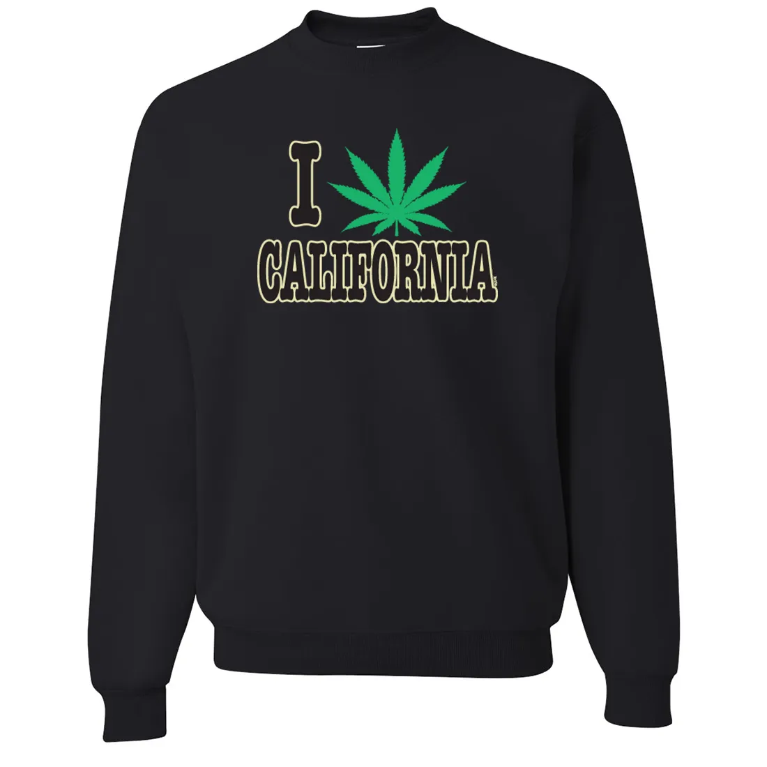 I Love Pot California Crewneck Sweatshirt