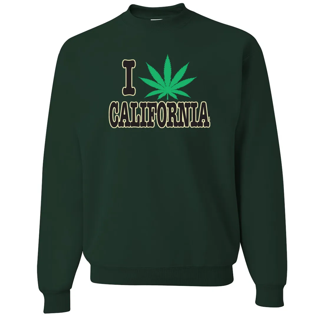 I Love Pot California Crewneck Sweatshirt