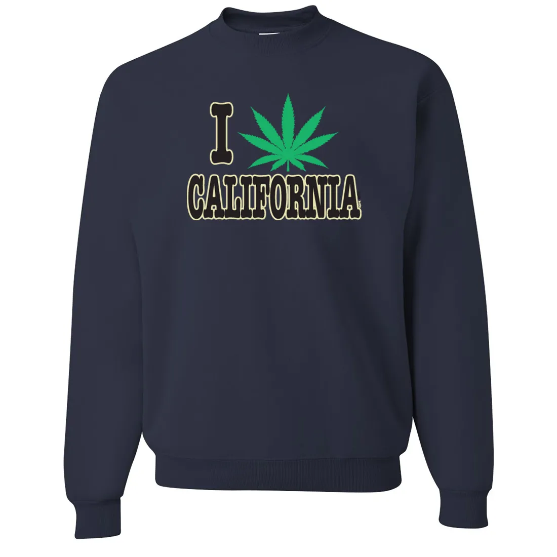 I Love Pot California Crewneck Sweatshirt