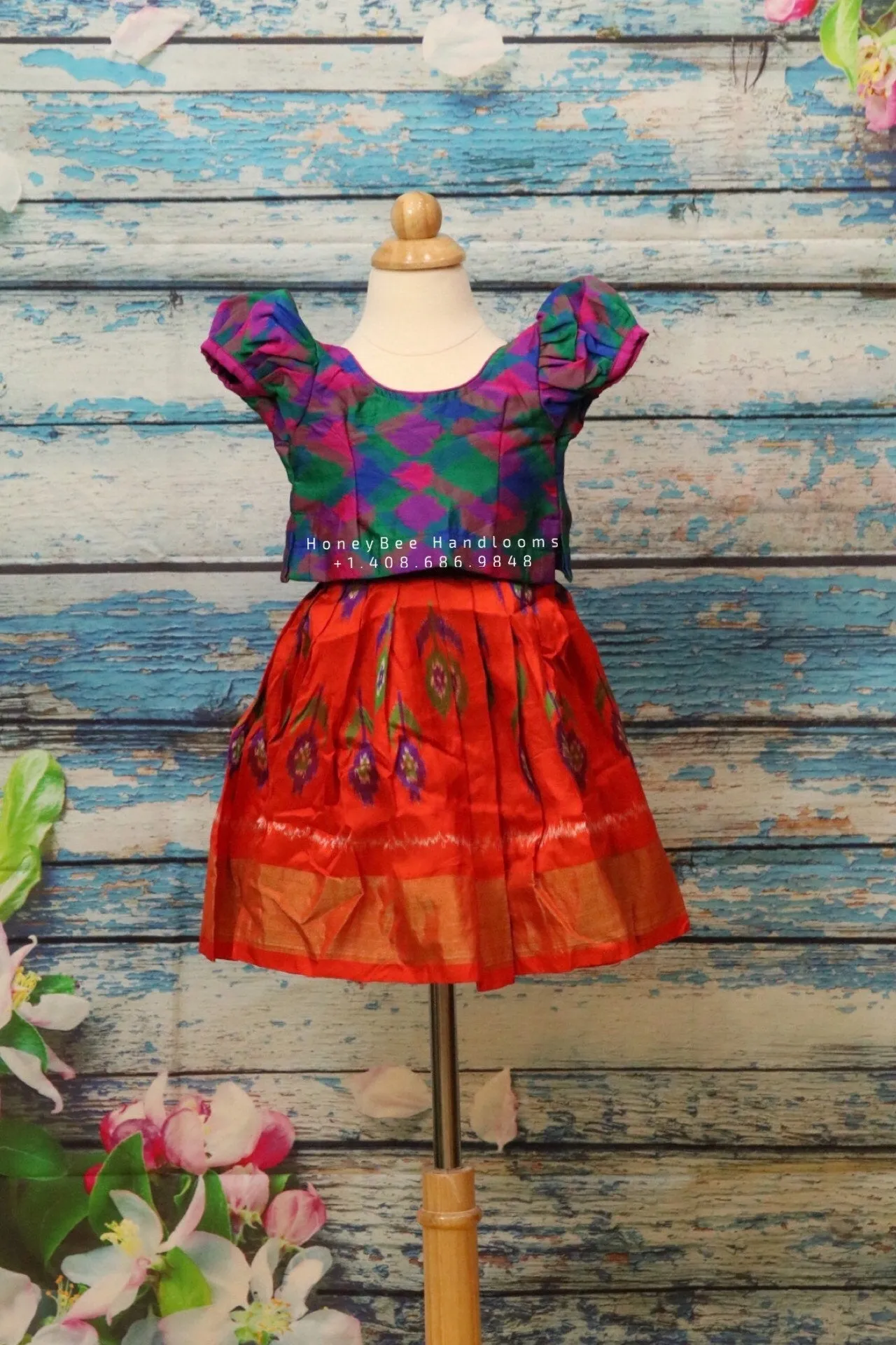 ikkat dress,ikkat kids dress,ikkat kids Pavada,ikkat cotton,ikkat fabric dress for kids,kids Lehenga,kids skirt ikkat,ikkat jacket