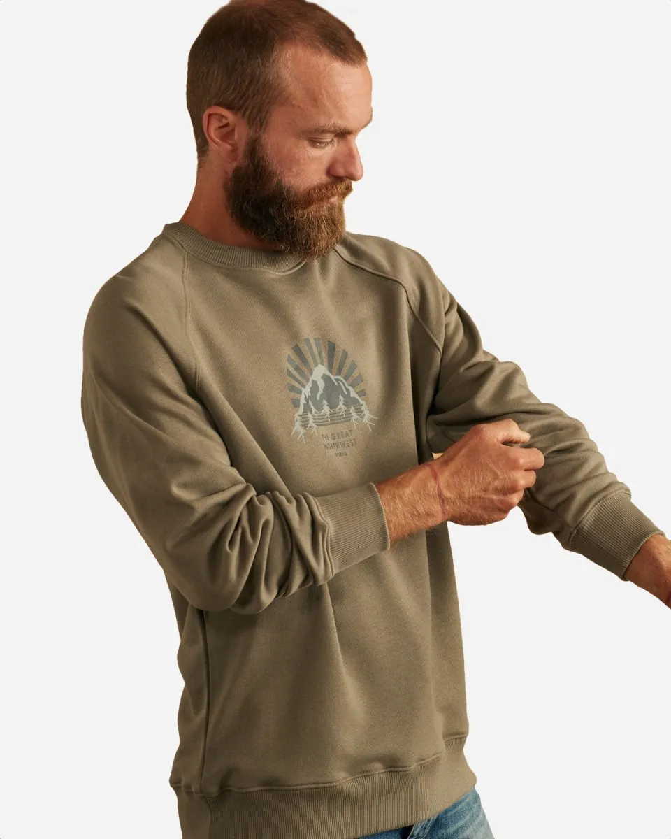 Isbjerg Tværs Crewneck - Smokey Olive