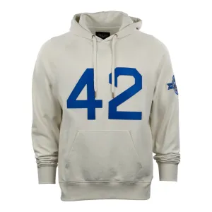 Jackie Robinson French Terry Script Hooded Sweatshirt - Natural