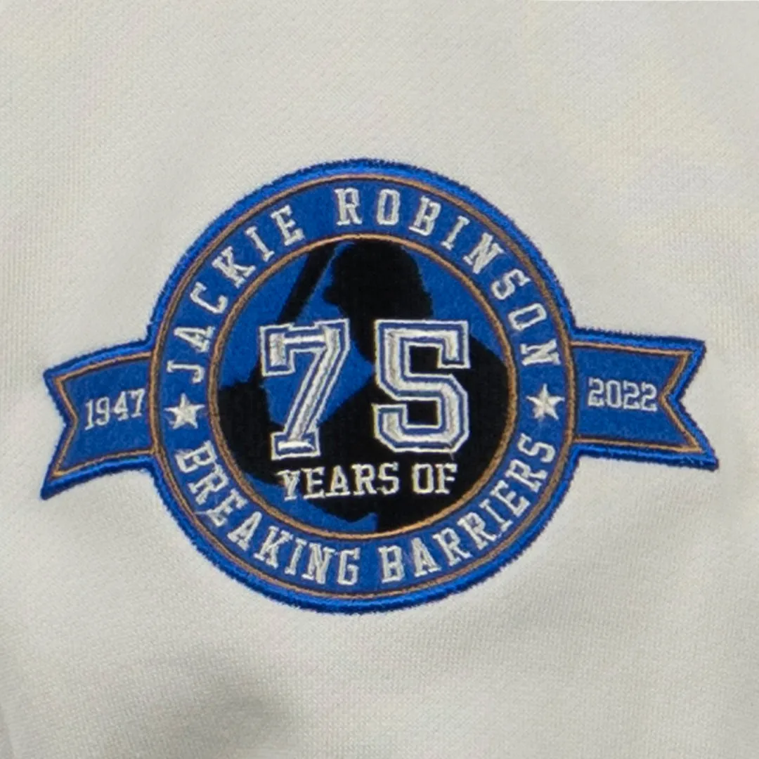 Jackie Robinson French Terry Script Hooded Sweatshirt - Natural