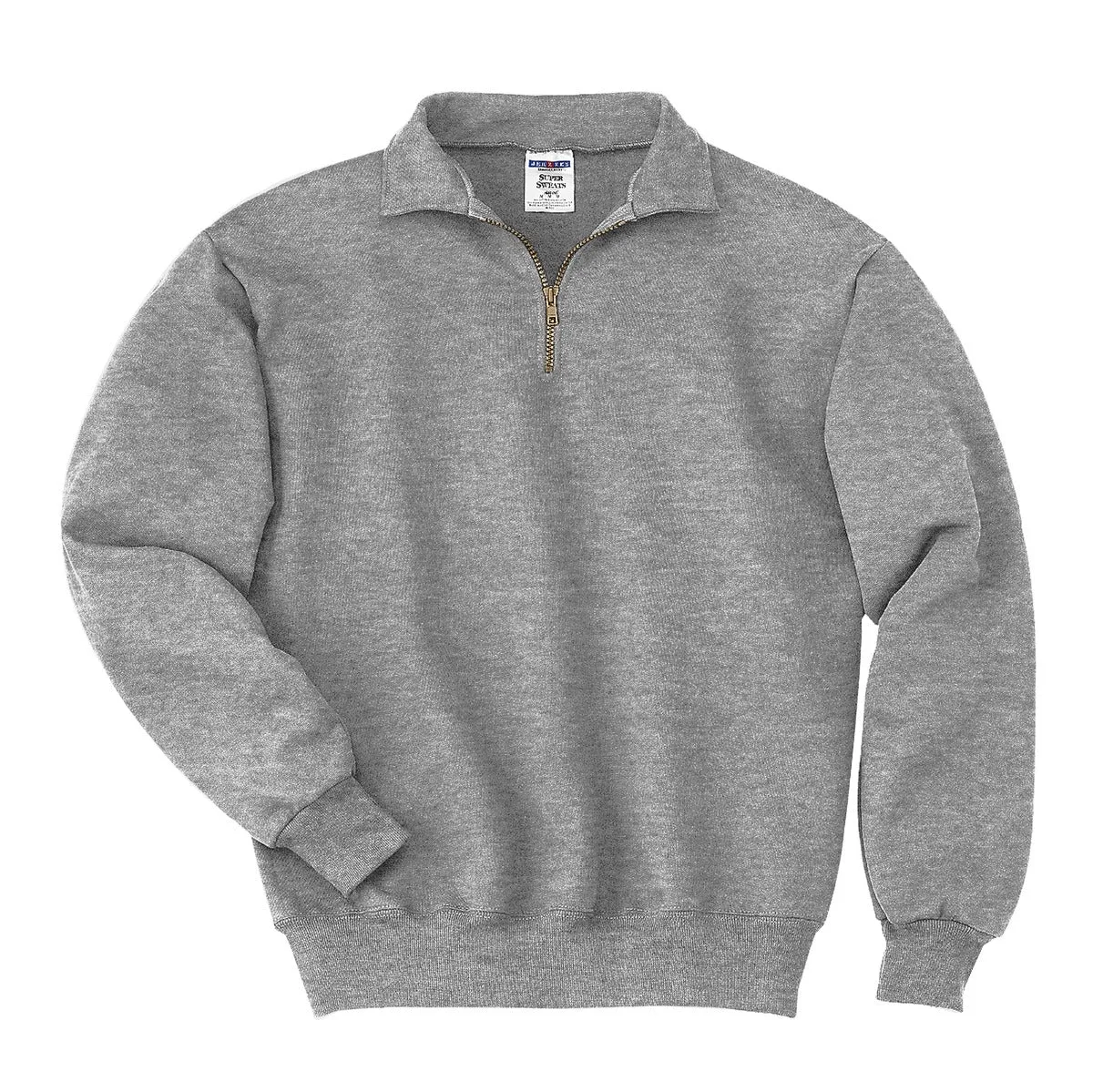 Jerzees Super Sweats NuBlend 1/4-Zip Sweatshirt with Cadet Collar.  4528M Oxford